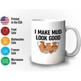 thumbnail image 3 of Pottery Maker Mug White 11oz - Make Mud Look Good - Maker Clay Artist Ceramics Hobby, 3 of 7