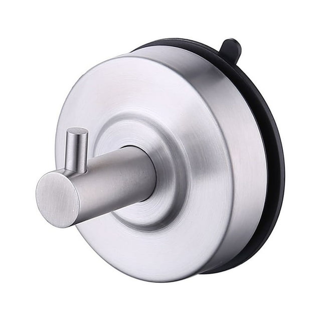 304 Stainless Steel Vacuum Suction Cup Hooks Shower Holder Removable Bathroom Shower Hook Suction Towel Rack Kitchen Organizer