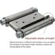 thumbnail image 4 of 2 Pcs 3ih Door Hinges Double Action Spring Hinges Stainless Steel Door Hinges for Interior, 4 of 5