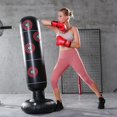 thumbnail image 4 of Saco de Boxeo Inflable 1 Tren Soporte de Perforación Equipo de Gimnasia (.6m) Negro, 4 of 8