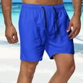 thumbnail image 5 of Men Shorts Casual Drawstring Above-Knee Athletic Loose Quick Drying Summer Beach Shorts, 5 of 5