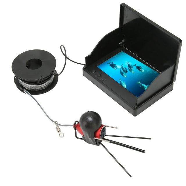 Cámara de Pesca Submarina Cámara Portátil para Buscador de Peces Cámara Impermeable HD con Monitor LCD de 43 Pulgadas para Pesca en Kayak en Barco de Mar en Lago Helado