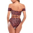 thumbnail image 2 of Bikini de Mujer con Estampado de Leopardo y Bikini de Frente con Trajes de baño de Dos Piezas Estampado de leopardo rojo CH Estampado de leopardo rojo CH Xishao ropa, 2 of 2