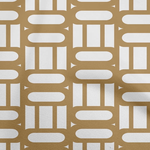 oneOone Cotton Flex Brown Fabric Geometric Quilting Supplies Print Sewing Fabric By The Yard 40 Inch Wide