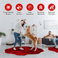 thumbnail image 5 of Flowers 2 Ft Round Throw Accent Area Rugs Floral Rose Flower Shaped Rug Modern for Girls Bedroom Floor Living Room Carpet 304 Red, 5 of 10