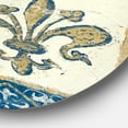 thumbnail image 2 of Designart 'Fleur de Lis Gold Pattern' Glam Metal Circle Wall Art, 2 of 3