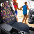 thumbnail image 4 of POLERO Terry Cloth Car Seat Cover Machine Washable, Compatible with Truck Seat Van, Bucket Seat Protector Fit for Sedan Vehicle, Vibrant Floral Folk Print 1 Pack, 4 of 7