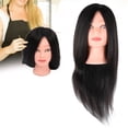 thumbnail image 4 of Cabeza De Maniquí De Cosmetología, 60 ~ 65 Cm De Longitud Cabeza De Muñeca De Cosmetología Cabello Real + Cabeza De Maniquí De Cabello Sintético, Duradera Para Profesores De, 4 of 7