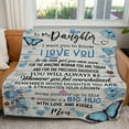 thumbnail image 2 of Blanket Gift Ideas For Daughter, I Love You, Butterfly Floral, 2 of 5