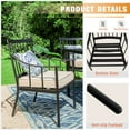 thumbnail image 4 of Sophia&William 5-Piece Outdoor Patio Dining Set Metal Padded Chairs and Table Set with Beige Cushions, 4 of 8