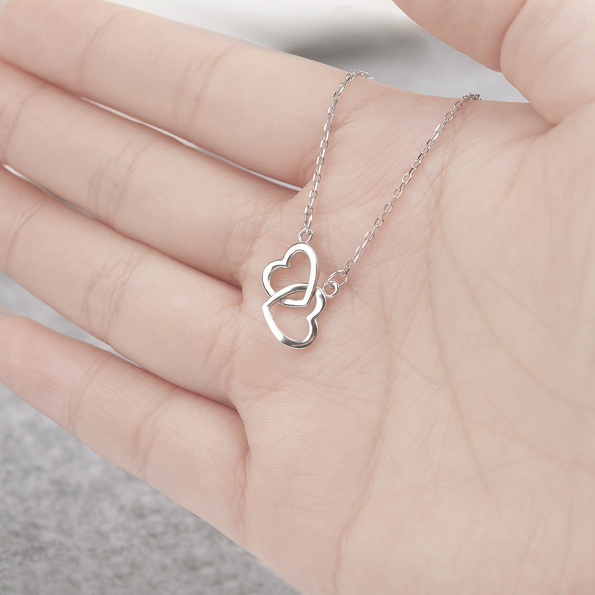 Anavia Birthday Gift for Girlfriend, Double Circle Necklace, Necklace for  Girlfriend, Gifts for Girlfriend, Girlfriend Birthday Gift, Anniversary  Gift, Valentines Day Gift For Her- [Silver] 