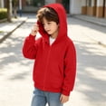 thumbnail image 6 of MexChoioe Boys and Girls Zip Up Hoodie Long Sleeve Hooded Sweatshirt Relaxed Cut Pockets Fall Winter Daily Wear Hooded Zip Jacket for kids, 6 of 7