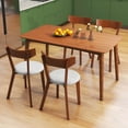 thumbnail image 2 of Costway Wooden Armless Dining Chair Set of 4 with Rubber Wood Legs Padded Seat Cushion, 2 of 8