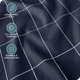 thumbnail image 2 of Bare Home Fitted Sheet - Premium 1800 Collection - Deep Pocket - Ultra-Soft Wrinkle Resistant - Full, Grid - Midnight/White, 2 of 5