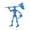Blue, variant on Skeleton Movable Model, Fully Poseable Action Figure with Weapons, 3D Assembly Kit for Display, 8 Styles