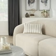 thumbnail image 3 of Mina Victory Sofia Beaded Stripes 12" x 21" Ivory Indoor Throw Pillow, 3 of 7