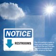 thumbnail image 6 of Restroom [Down Arrow] OSHA Notice Aluminum Sign 24 Inch x 18 Inch - 10 Pack, 6 of 8