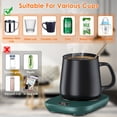 thumbnail image 2 of Coffee Warmer for Desk   Mug Warmer with Automatic Shut Off Electric Beverage Warmer Plate for Coffee Cocoa Tea Water and Milk Office Home White, 2 of 7