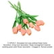 thumbnail image 5 of Cateissary Ramo simulado de 10 bolsas con que añaden vitalidad a la decoración del hogar flores decorativas para el hogar y la Flores artificiales polvo de puesta de sol, 5 of 6