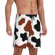thumbnail image 2 of Fotbe Brown Black Cow Pantalones Cortos de Pijama para Hombre, Ropa de Dormir, Pantalones de Pijama Cortos para Hombre-X-Large, 2 of 6