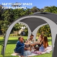 thumbnail image 4 of UNP Easy Beach Tent 12 X 12ft Pop Up Canopy UPF50+ Tent with Side Wall, Ground Pegs, and Stability Poles, Sun Shelter Rainproof, Waterproof for Camping Trips, Backyard Fun, Party Or Picnics (Gray), 4 of 7