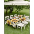 thumbnail image 4 of Outdoor Tablecloths with Umbrella Hole & Zipper, Sunflowers 54x80 Inch Tablecloth Rectangle, Yellow Flowers Butterfly Farmhouse Black Plaid Waterproof Table Cloth, Patio/Pool/Picnic Table Covers, 4 of 8