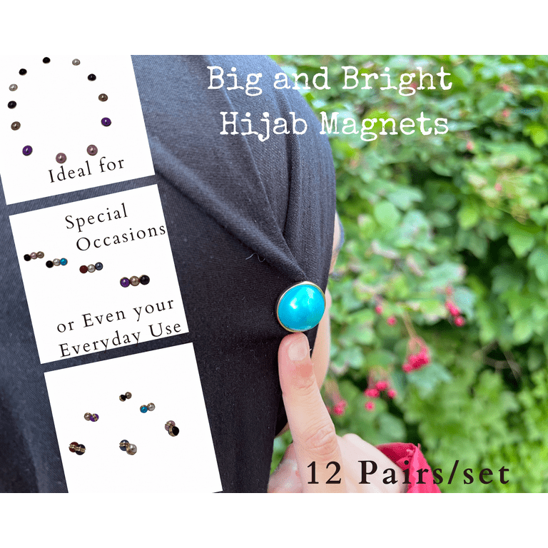 Hijab Magnetic Pins, No Snag Hijab Pins, Magnetic Buttons, Strength Hijab  Pins, Strong Magnetic Hijab Pins for Women, Girls Ideal for Scarfs, Shawl