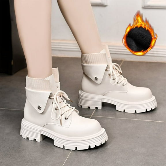 Wowcloth Winter Ankle Boots for Women – Slip-On Plush Lined Design with Cozy Comfort for Cold Weather & Casual Outfits