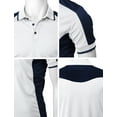 thumbnail image 5 of H2H Mens Cool Dry Compression Short Sleeve Polo T-Shirts WHITE US 3XL/Asia 4XL (CMTTS267), 5 of 6