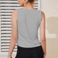 thumbnail image 5 of Yuzhih Cropped Tank Tops for Women Crewneck Sleeveless Athletic Gym Blouses Loose Yoga Workout Tank Shirts, 5 of 7