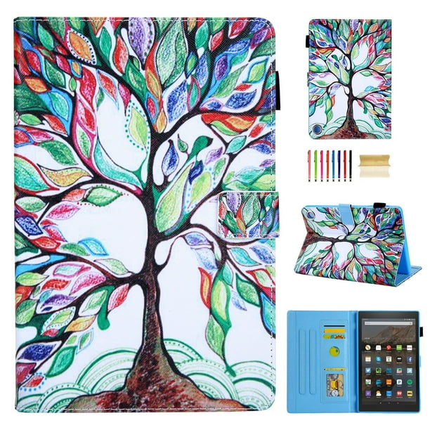 Kindle Fire HD 8" 2020 Case, Dteck PU Leather Folio Flip ...