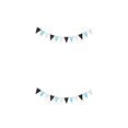 thumbnail image 4 of Advancent Banderas de guirnalda de moda y duraderas: agregue un toque de elegancia a la fiesta Banner Party Garland Blanco y negro azul blanco y negro azul 2piezas, 4 of 6