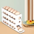 thumbnail image 1 of Ovzne Photo Storage Box Storage Box 4 Tiers Eggs For Fridge Auto Rolling Fridge Eggs Organizer Space-Saving Eggs Dispenser 30 Eggs Fridge Eggs Rack Large Capacity Eggs Dispenser Makeup Bag Storage Ba, 1 of 5