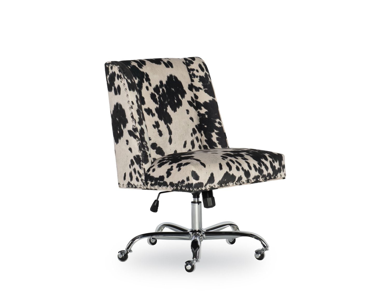 Monroe Black Cow Print Office Chair