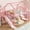 Pink, variant on HanuQ Full House Loft Bed with Slide and Stairs, Metal Playhouse Frame with Storage Shelves and Noise-Free Design, No Box Spring Needed, Black