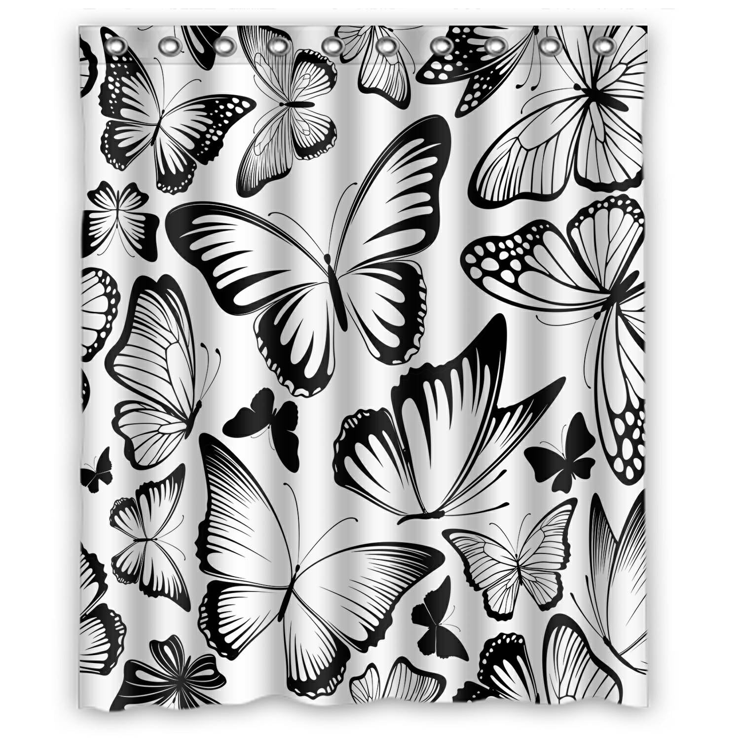 ECZJNT beautiful butterflies Shower Curtain Bathroom Waterproof Home