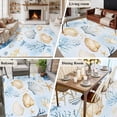thumbnail image 5 of 5'x8' Area Rugs, Coastal Indoor Outdoor Area Rug for Living Room Bedroom, Summer Nautical Beach Shell Starfish Coral Washable Bathroom Rugs Kitchen Floor Carpet Mats Home Decor Aesthetic, 5 of 8
