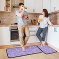 thumbnail image 6 of 2-Piece Kitchen Mat Set Non Slip Washable Floor Mats Decorative Rugs for Kitchen Sink Laundry Lavender Glitter Stars Pattern, 6 of 7