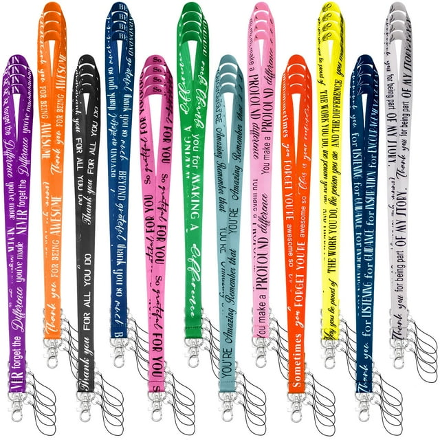 Lanyard Bulk Motipuns, 48 unidades, para tarjetas de identificación, regalos para empleados