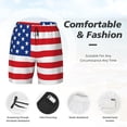 thumbnail image 3 of Fotbe America Flags3 Traje de Baño para Hombre – Shorts de Natación de Secado Rápido con Forro y Bolsillos-X-Large, 3 of 6