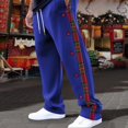 thumbnail image 2 of XDZJLR Casual Pants for Men Ribbed Quilted Plaid Cr Oss Border Straight Outdoor Trousers, 2 of 7
