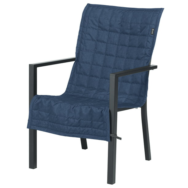 Classic Accessories Montlake Water Resistant 45 Inch Patio Chair Slipcover Heather Indigo Com - Patio Chair Armrest Covers