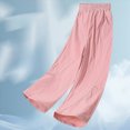 thumbnail image 6 of TOWED22 Girls Sweatpants Pants Wide Leg Flare Pants Teen Kids Elastic Casual Trousers with Pocket(Pink,10-11 Y), 6 of 8