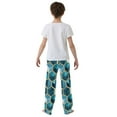 thumbnail image 5 of FORMRS Kids Pajama Pants with Pockets Size 6-8Y Boys Lounge Sleep Bottoms, Light Blue Geometric Pattern, 5 of 8