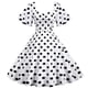 thumbnail image 3 of Vestido elegante vintage de lunares de los años 50 y 60 para mujer, vestido de verano estilo rockabilly con mangas de mariposa para fiesta y cóctel, 3 of 5