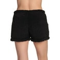 thumbnail image 3 of Just Love Womens Plush Pajama Shorts (Black - Love Heart, 1X), 3 of 3