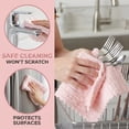 thumbnail image 2 of Unique Bargains 3pcs Microfiber Streak Free Magic Glass Cloths Pink 12" x 12", 2 of 8