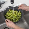 thumbnail image 5 of Escurridor, centrifugador y colador de ensaladas plegable y ahorrador de espacio de 4 cuartos para preparar ensaladas y lavar alimentos, color gris, 5 of 5