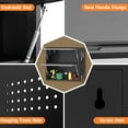 thumbnail image 6 of 2 Door Metal Wall Cabinet, Garage Wall Cabinet with Up-Flip Door, 25.6" H Wall Mounted Metal Storage Cabinet for Garage,Basement,Ware House Assembly Required, 6 of 17