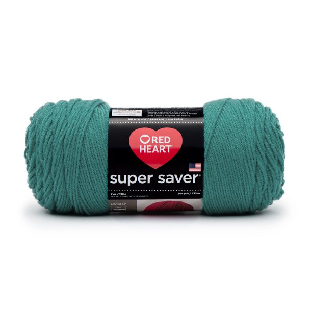 Red Heart Super Saver Medium Acrylic Jade Yarn 364 Yd